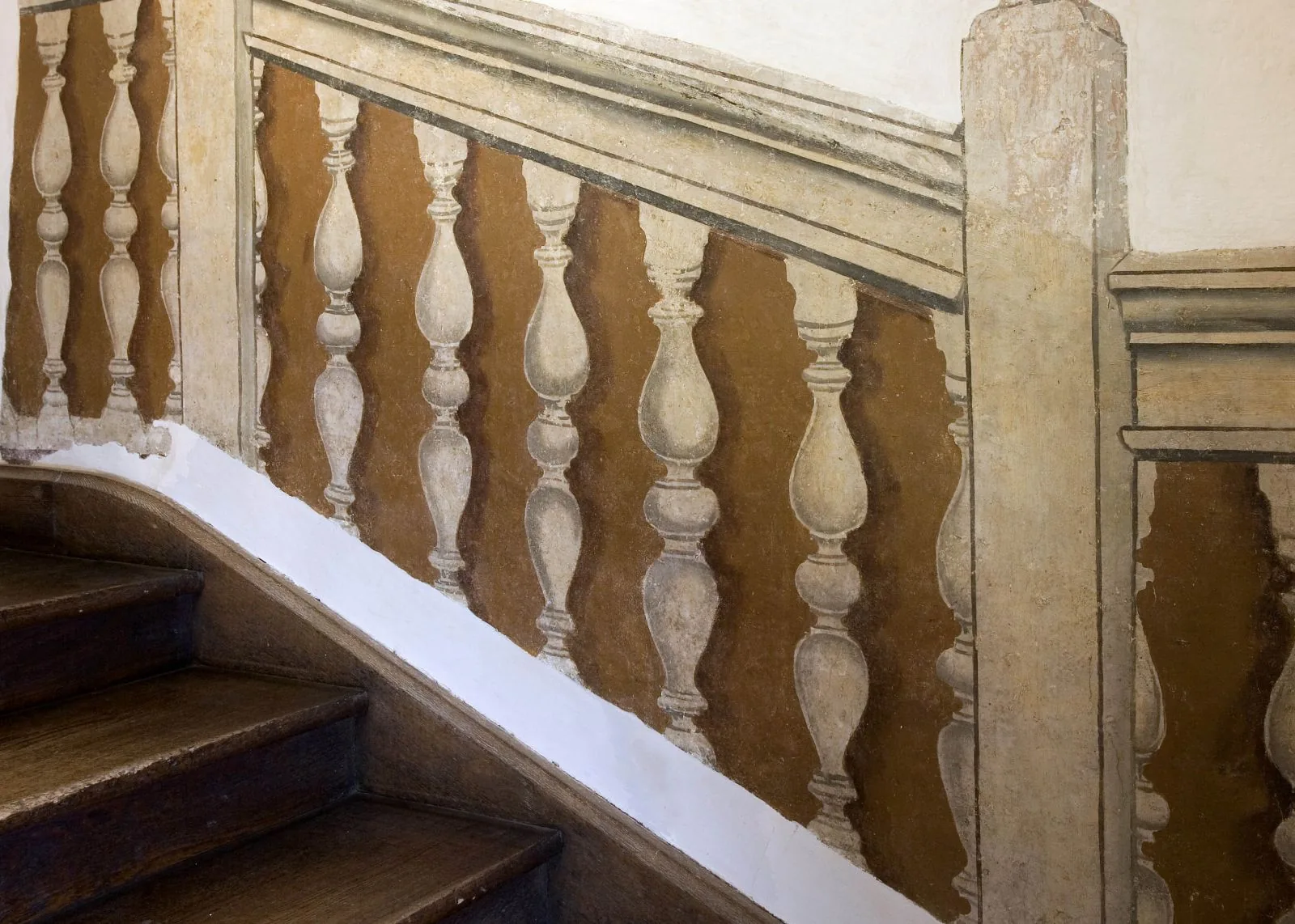 Conserved painted staircase